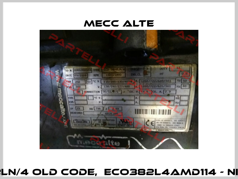 ECO 38-2LN/4 old code,  ECO382L4AMD114 - new code  Mecc Alte