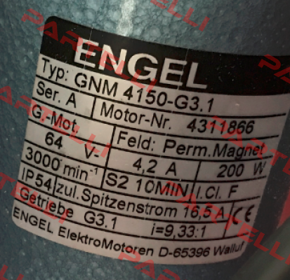 GNM 4150-G.3.1,S/N 4311866)  Engel Motor