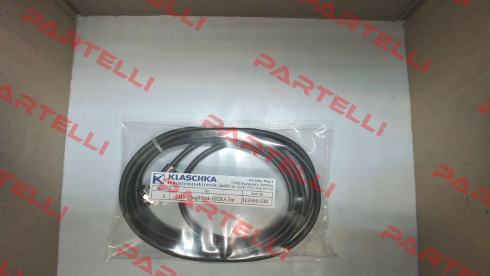P/N: 113305-030, Type: IAD-12mg35m4-1PD1A 3m Klaschka