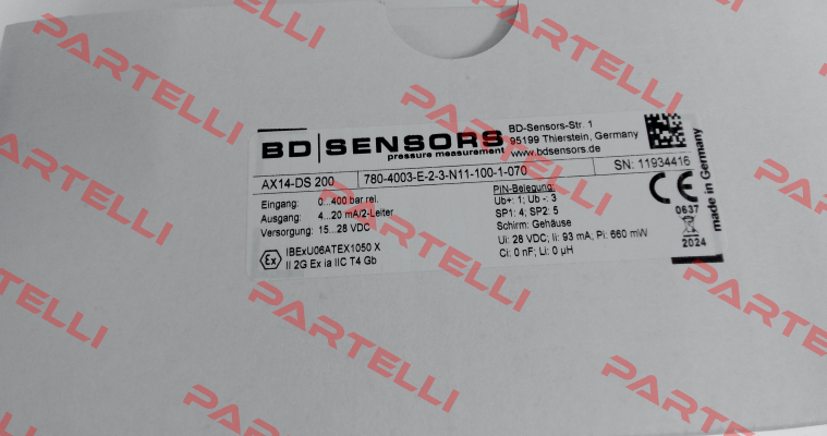 780-4003-E-2-3-N11-100-1-070 Bd Sensors
