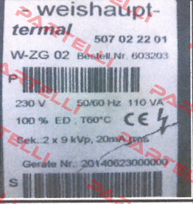 603 226 Weishaupt