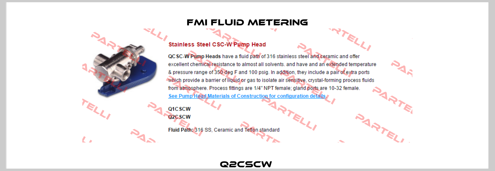 Q2CSCW  FMI Fluid Metering