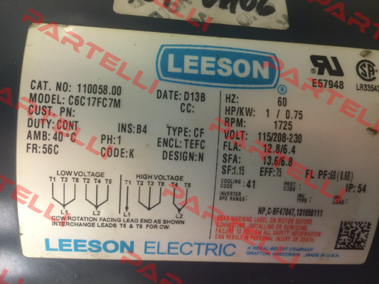 110058.00 LEESON Electric
