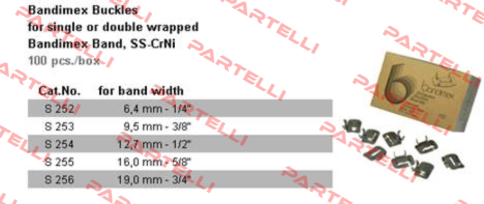 3/8” rostfrei V2A S 253  Bandimex