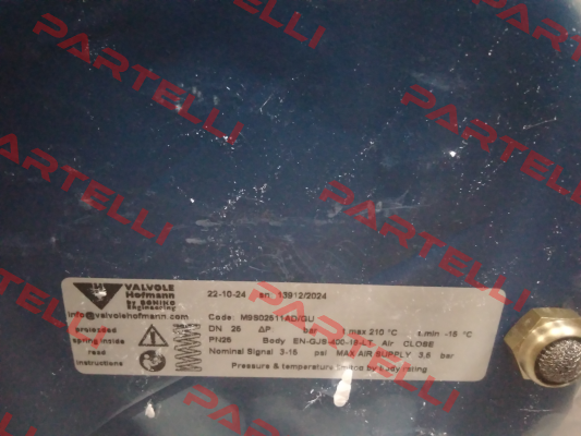 M9S02511AD/GU Valvole Hofmann