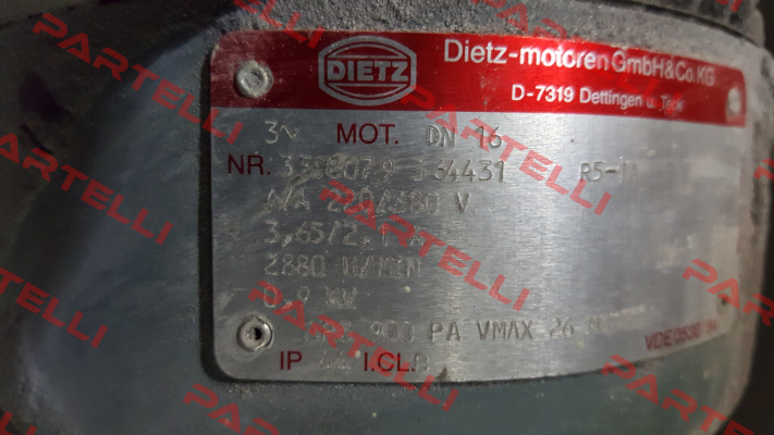 3598079 364431 obsolete, replacement P/N: 259960 Type: DN16 IE3 BIM FDR80C/2Q IP54-KST MIT FUS  Dietz-Motoren