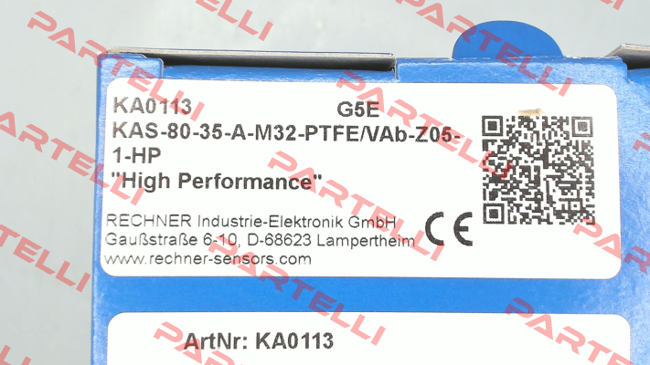 P/N: KA0113, Type: KAS-80-35-A-M32-PTFE/VAb-Z05-1-HP Rechner