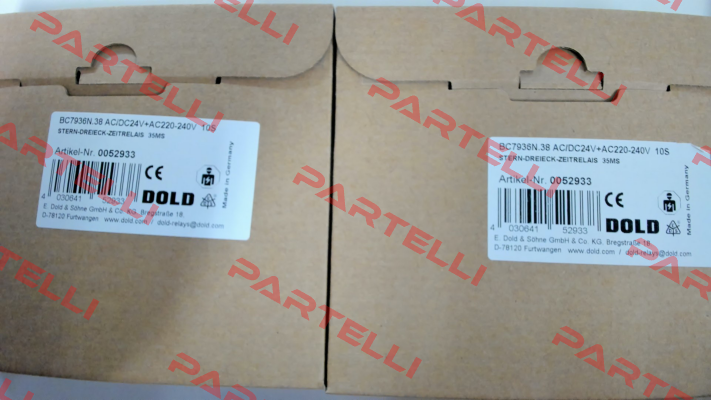 p/n: 0052933, Type: BC7936N.38 AC/DC24V+AC220-240V  10S Dold