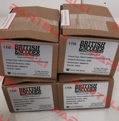 725I-21-S-25000-D-HV-3-F-N-SX-N-CE Encoder Products Co