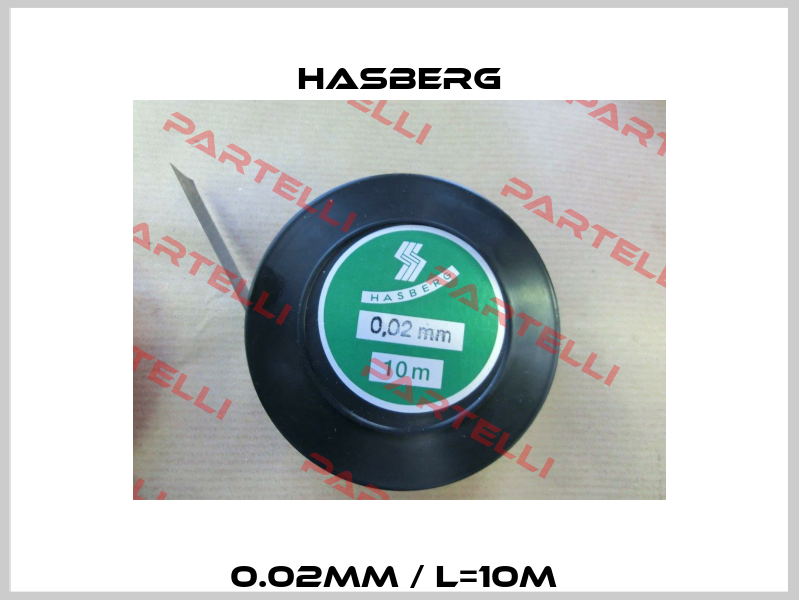 0.02mm / L=10m  Hasberg