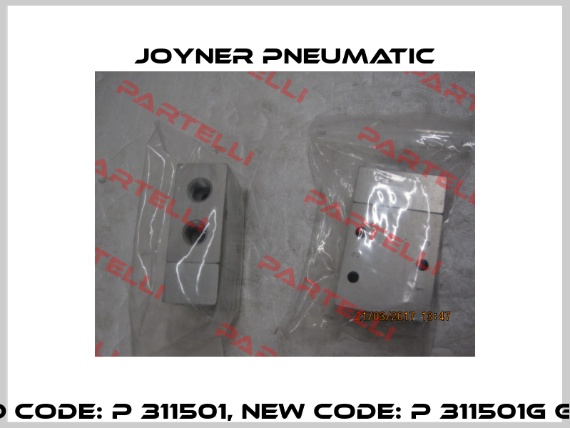 old code: P 311501, new code: P 311501G G1/8" Joyner Pneumatic