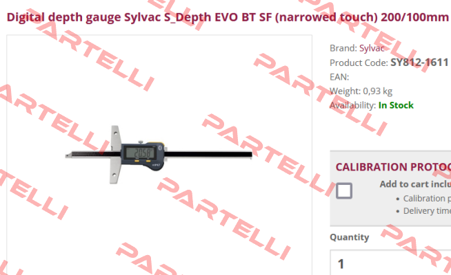 812.1611 (S-Depth EVO BT SF) Sylvac