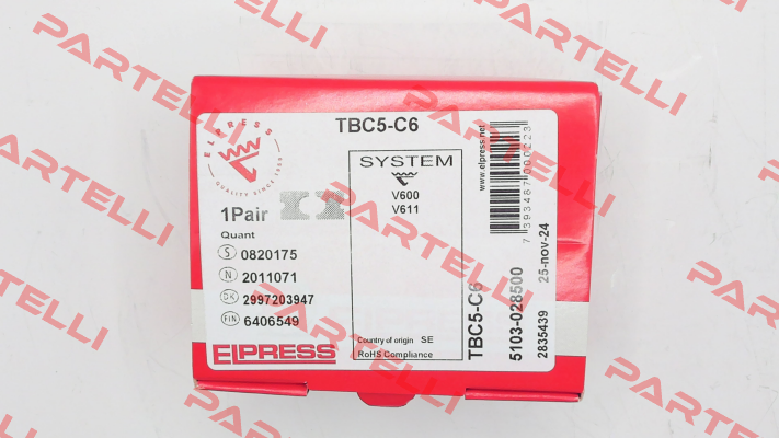 p/n: 5103-028500, Type: TBC5-C6 Elpress