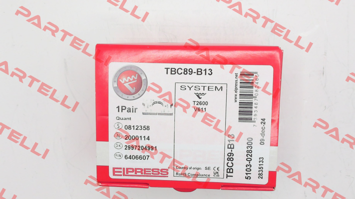 p/n: 5103-028300, Type: TBC89-B13 Elpress