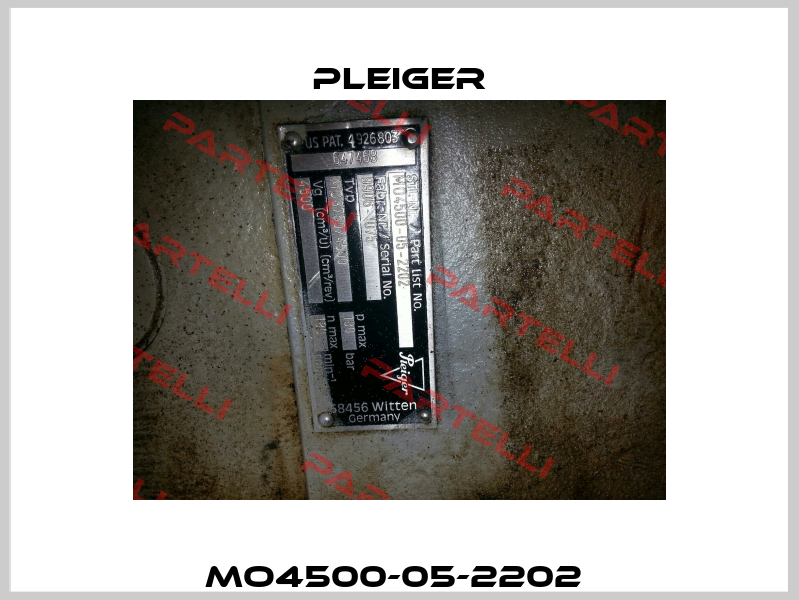 MO4500-05-2202  Pleiger