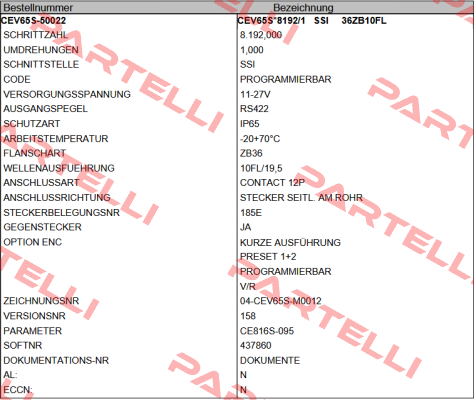 CEV65S-50022 TR Electronic