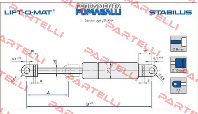 LIFT-O-MAT 4775SX 400N Stabilus