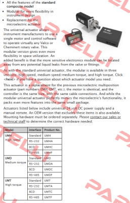 UMTA-2CSF16MWE / 724UMTA2CSF16MWE Valco