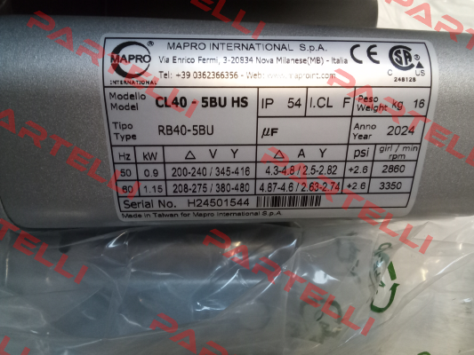 CL 40 HS kW0,9 MAPRO International