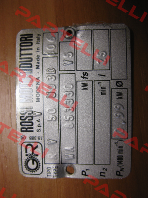 R000042501 , type R V 50 UO3D / 25  Rossi