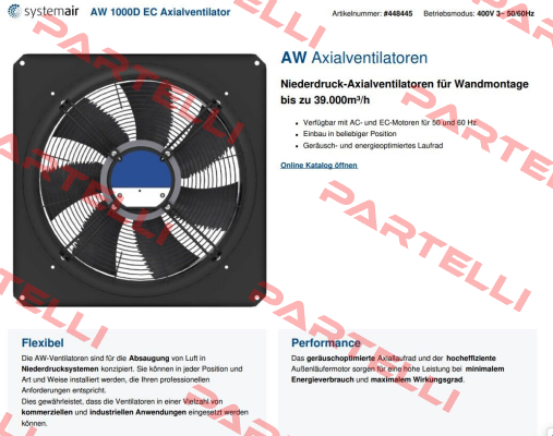 AW 1000D EC Axialventilator EBM Papst