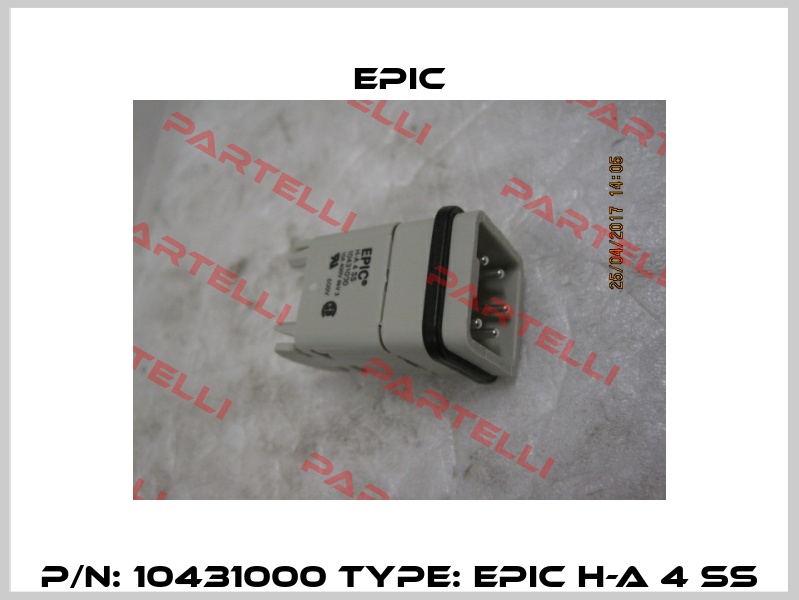 P/N: 10431000 Type: EPIC H-A 4 SS Epic