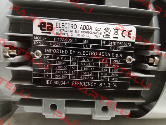 FT2A90S-2 1,5kW 2P 400/230V 50Hz B5 Electro Adda