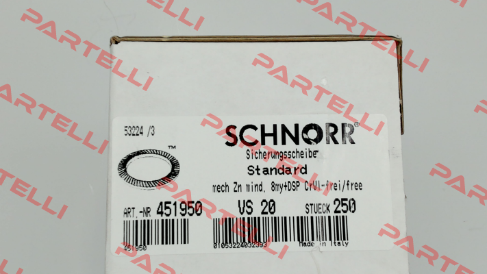 451 950 (pack x250) Schnorr