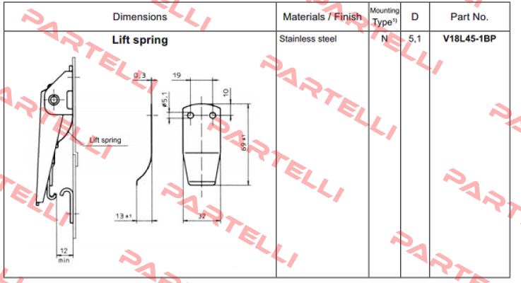 V18L45-1BP  Camloc