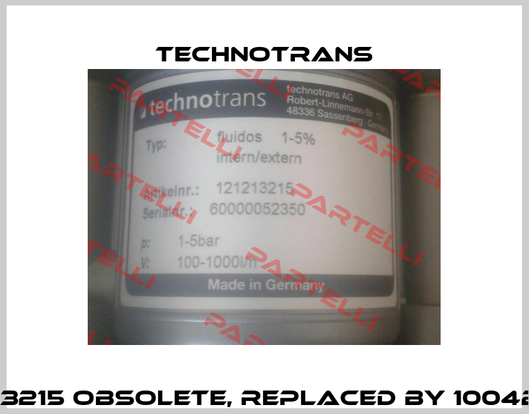 121213215 obsolete, replaced by 10042755 Technotrans