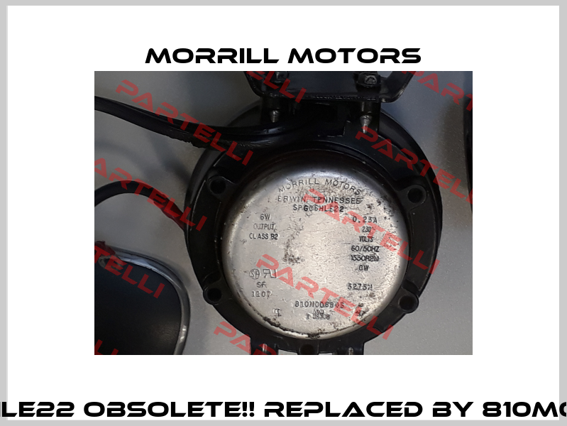 SPG06HLE22 Obsolete!! Replaced by 810M006B46  Morrill Motors