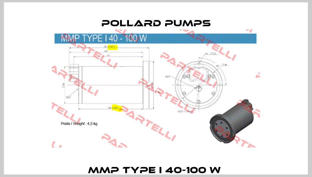 MMP TYPE I 40-100 W  Pollard pumps