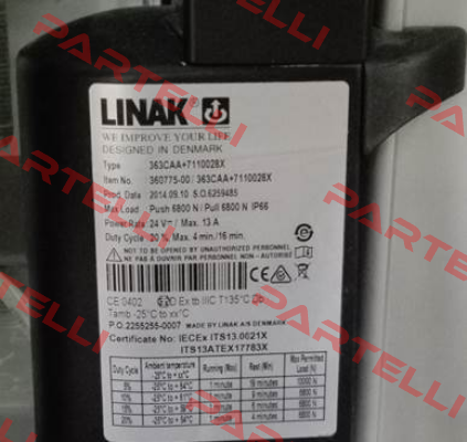 363CAA+7110028X - OEM for  PREMIER TECH CHRONOS B.V.  Linak