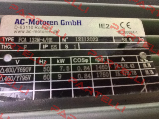 Type FCA 132 M-4/HE  AC Motoren