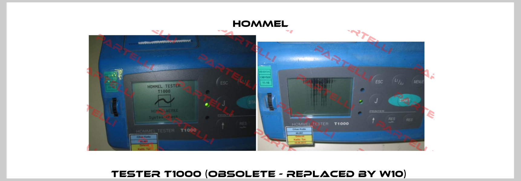 TESTER T1000 (obsolete - replaced by W10)  Hommel