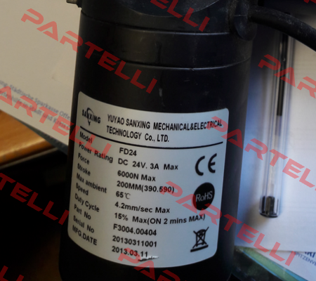 F3004.00404 / FD24, DC 24V. 3A Max Sanxing
