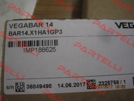 BAR14.X1HA1GP3, eID: DE50912006  Vega