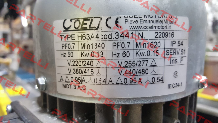 Code 3441   COEL MOTOR 