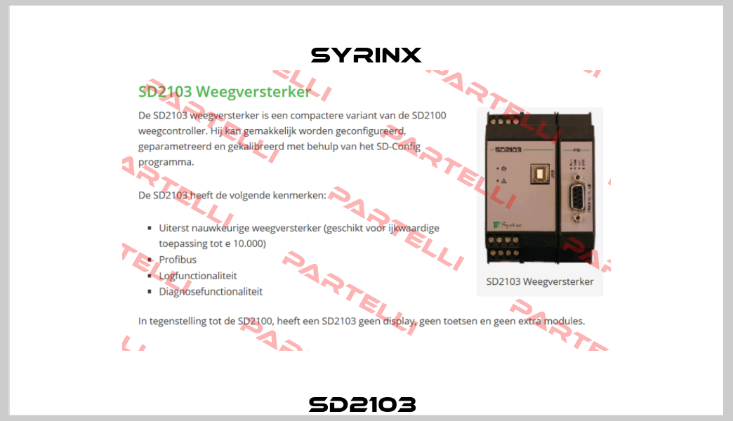 SD2103  SYRINX