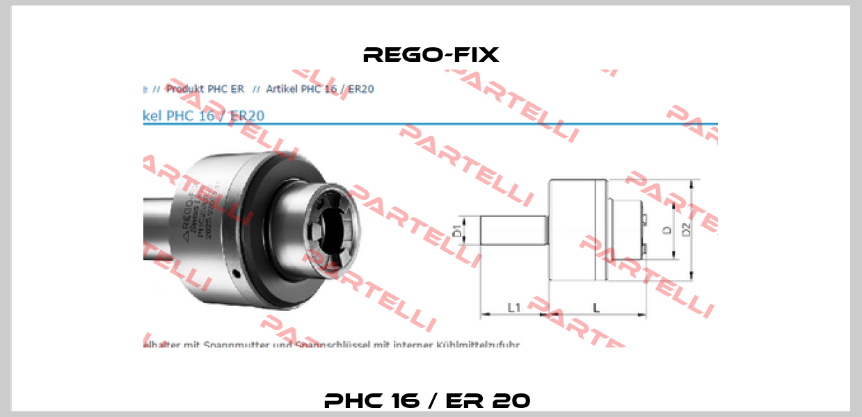 PHC 16 / ER 20  Rego-Fix