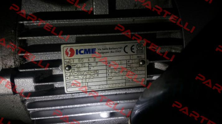 D  80 A 2    Nr. 200U6862  Icme Motor