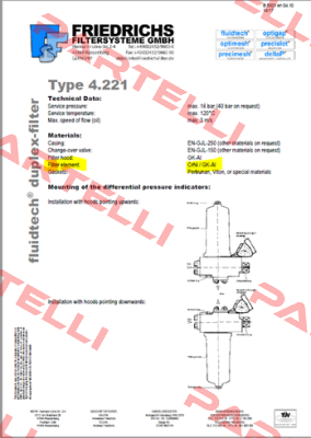 DF 4.221-B32.025.L2-P.H.N-5.02-2,0-f2.2,0  Fluidtech