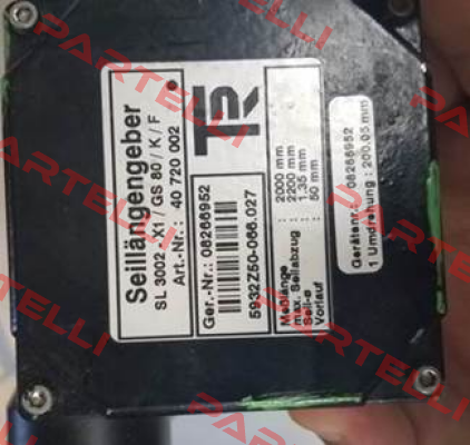 40720002 , type  SL3002/GS80 (OEM for TR Electronic)  FSG Fernsteuergeräte