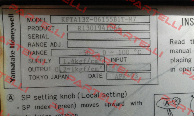CONTROLER UNIT for KF TA13Z06155BIT-M7  Yamatake - Azbil