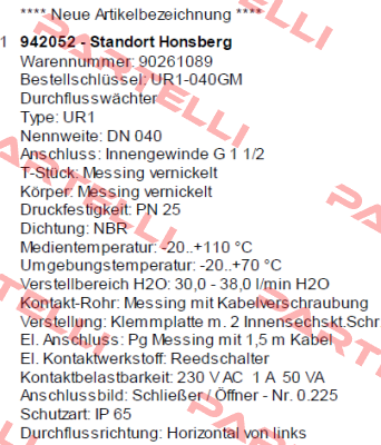 UR1-040GM Honsberg