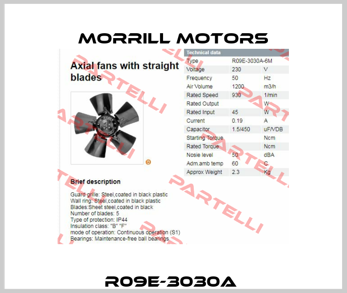 R09E-3030A  Morrill Motors