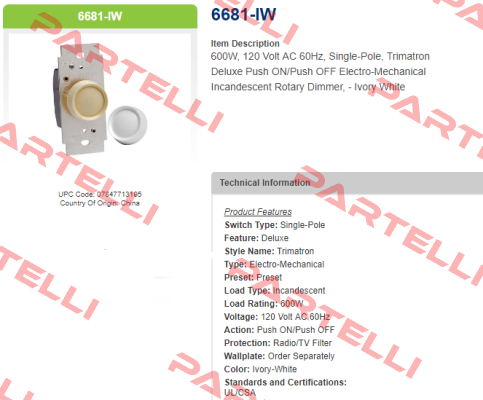 6681-IW Leviton