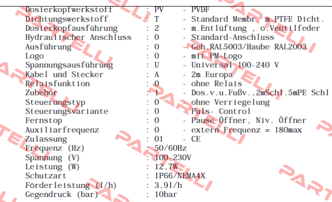 BT4B / BT4B1604PPB2000UA110000 ProMinent