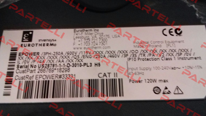 EPOWER/3PH-250A/600V/115V/XXX/XXX/XXX/OO/XX/XX/XX/XX/XXX/XX/XX/XXX/XXX/XXX/QS/ENG/250A/460V/3P/3S/TR/PA/V2/XX/SP/0V/IL/0V/P/4A/XX/AA/XX/XX Eurotherm