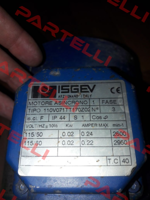 110V071TT170Z02 obsolete replaced by 392.N30.C00.4000 (BS 71)  Isgev